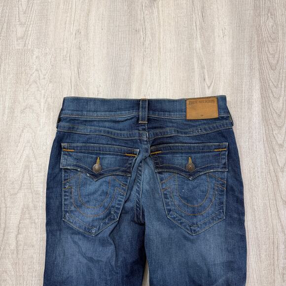 True Religion Geno Relaxed Slim Jeans Men's 28 (Fits 28x34) Blue Dark Wash - Picture 11 of 16